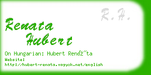 renata hubert business card